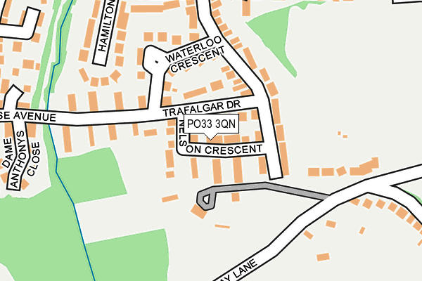 PO33 3QN map - OS OpenMap – Local (Ordnance Survey) PO33 3QN map - OS OpenMap – Local (Ordnance Survey)