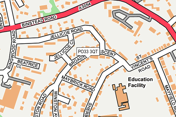 PO33 3QT map - OS OpenMap – Local (Ordnance Survey) PO33 3QT map - OS OpenMap – Local (Ordnance Survey)