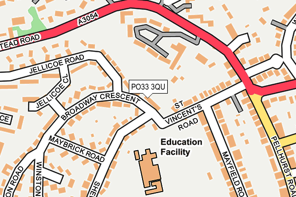 PO33 3QU map - OS OpenMap – Local (Ordnance Survey) PO33 3QU map - OS OpenMap – Local (Ordnance Survey)