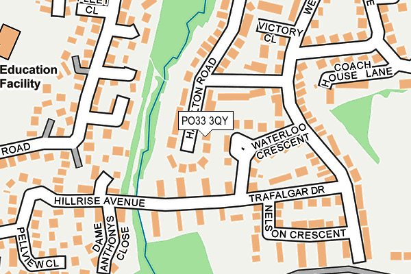 PO33 3QY map - OS OpenMap – Local (Ordnance Survey) PO33 3QY map - OS OpenMap – Local (Ordnance Survey)