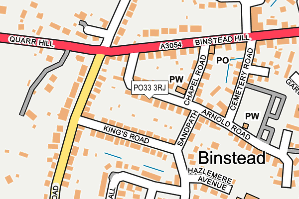 PO33 3RJ map - OS OpenMap – Local (Ordnance Survey)