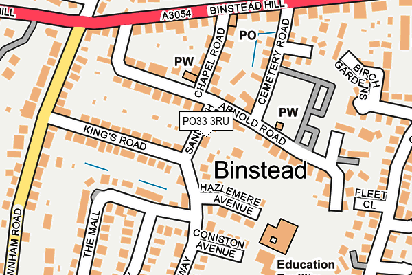 PO33 3RU map - OS OpenMap – Local (Ordnance Survey) PO33 3RU map - OS OpenMap – Local (Ordnance Survey)