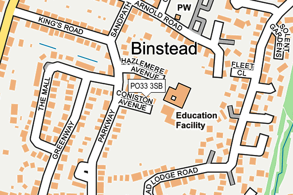 PO33 3SB map - OS OpenMap – Local (Ordnance Survey) PO33 3SB map - OS OpenMap – Local (Ordnance Survey)