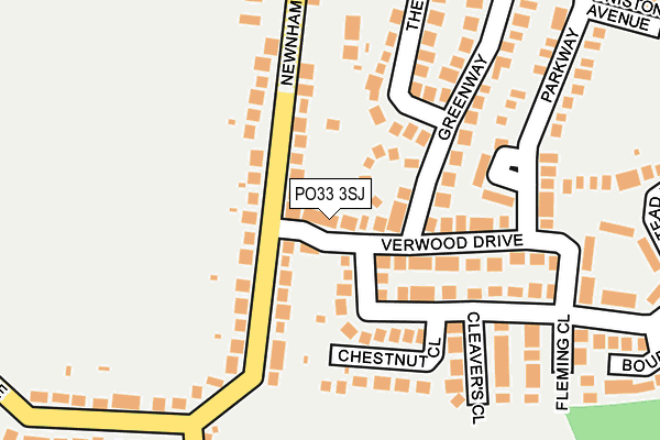 PO33 3SJ map - OS OpenMap – Local (Ordnance Survey) PO33 3SJ map - OS OpenMap – Local (Ordnance Survey)