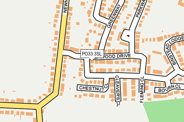 PO33 3SL map - OS OpenMap – Local (Ordnance Survey) PO33 3SL map - OS OpenMap – Local (Ordnance Survey)