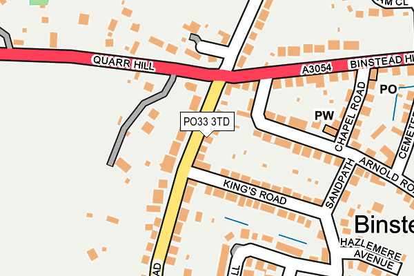 PO33 3TD map - OS OpenMap – Local (Ordnance Survey) PO33 3TD map - OS OpenMap – Local (Ordnance Survey)