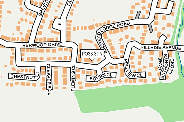 PO33 3TN map - OS OpenMap – Local (Ordnance Survey) PO33 3TN map - OS OpenMap – Local (Ordnance Survey)