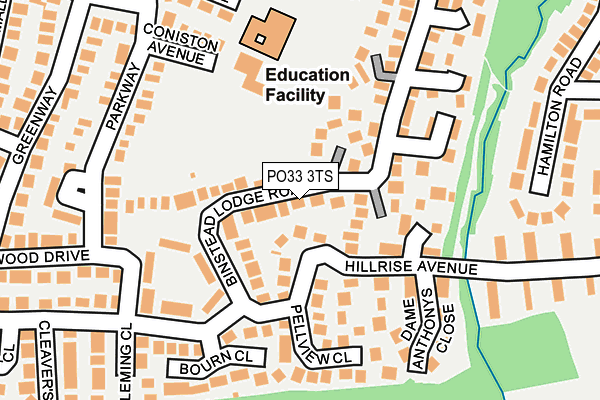 PO33 3TS map - OS OpenMap – Local (Ordnance Survey) PO33 3TS map - OS OpenMap – Local (Ordnance Survey)