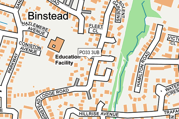 PO33 3UB map - OS OpenMap – Local (Ordnance Survey)