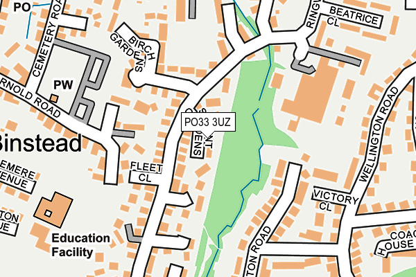 PO33 3UZ map - OS OpenMap – Local (Ordnance Survey) PO33 3UZ map - OS OpenMap – Local (Ordnance Survey)