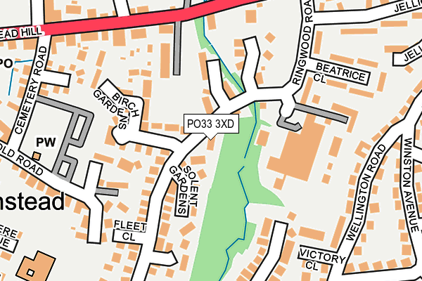 PO33 3XD map - OS OpenMap – Local (Ordnance Survey) PO33 3XD map - OS OpenMap – Local (Ordnance Survey)