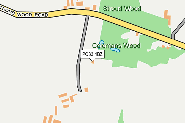 PO33 4BZ map - OS OpenMap – Local (Ordnance Survey) PO33 4BZ map - OS OpenMap – Local (Ordnance Survey)