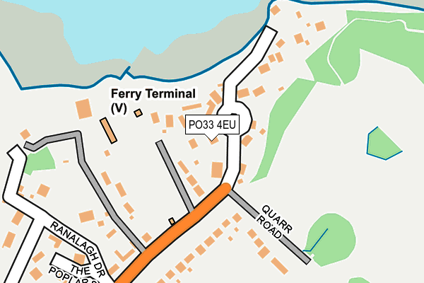 PO33 4EU map - OS OpenMap – Local (Ordnance Survey)