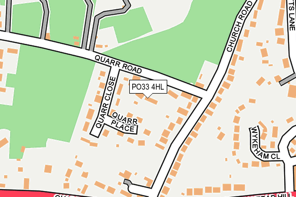 PO33 4HL map - OS OpenMap – Local (Ordnance Survey) PO33 4HL map - OS OpenMap – Local (Ordnance Survey)