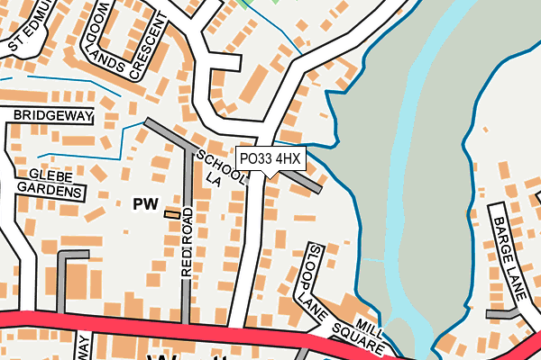PO33 4HX map - OS OpenMap – Local (Ordnance Survey) PO33 4HX map - OS OpenMap – Local (Ordnance Survey)