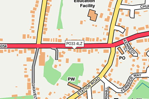 PO33 4LZ map - OS OpenMap – Local (Ordnance Survey) PO33 4LZ map - OS OpenMap – Local (Ordnance Survey)