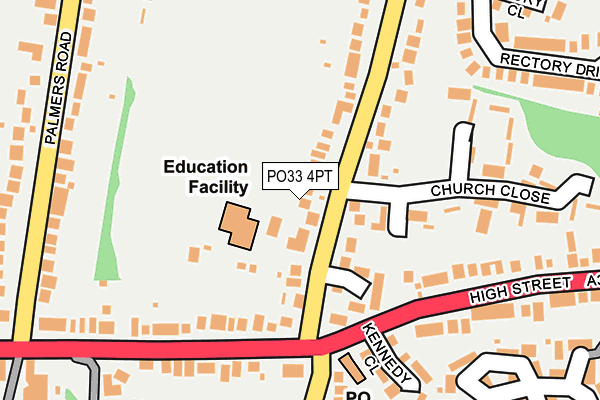 PO33 4PT map - OS OpenMap – Local (Ordnance Survey) PO33 4PT map - OS OpenMap – Local (Ordnance Survey)
