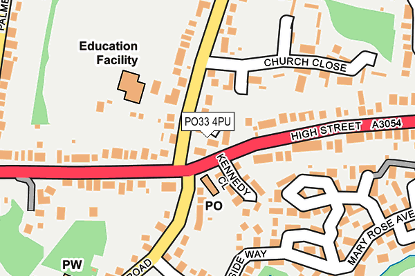 PO33 4PU map - OS OpenMap – Local (Ordnance Survey) PO33 4PU map - OS OpenMap – Local (Ordnance Survey)