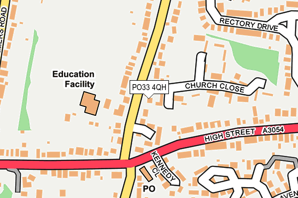 PO33 4QH map - OS OpenMap – Local (Ordnance Survey) PO33 4QH map - OS OpenMap – Local (Ordnance Survey)