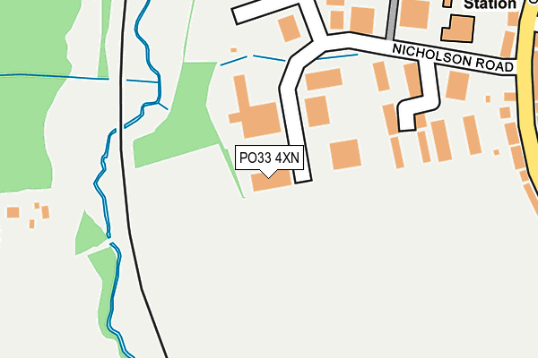 PO33 4XN map - OS OpenMap – Local (Ordnance Survey) PO33 4XN map - OS OpenMap – Local (Ordnance Survey)