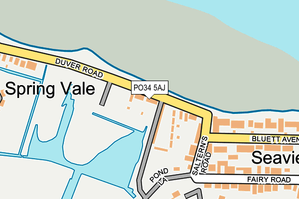 PO34 5AJ map - OS OpenMap – Local (Ordnance Survey) PO34 5AJ map - OS OpenMap – Local (Ordnance Survey)