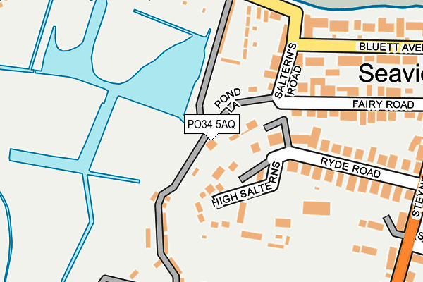 PO34 5AQ map - OS OpenMap – Local (Ordnance Survey) PO34 5AQ map - OS OpenMap – Local (Ordnance Survey)