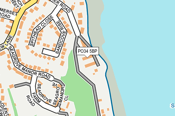 PO34 5BP map - OS OpenMap – Local (Ordnance Survey) PO34 5BP map - OS OpenMap – Local (Ordnance Survey)