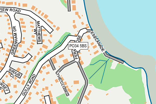 PO34 5BS map - OS OpenMap – Local (Ordnance Survey) PO34 5BS map - OS OpenMap – Local (Ordnance Survey)