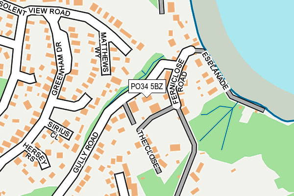 PO34 5BZ map - OS OpenMap – Local (Ordnance Survey) PO34 5BZ map - OS OpenMap – Local (Ordnance Survey)