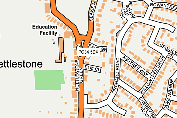 PO34 5DX map - OS OpenMap – Local (Ordnance Survey) PO34 5DX map - OS OpenMap – Local (Ordnance Survey)