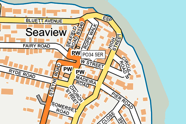 PO34 5ER map - OS OpenMap – Local (Ordnance Survey) PO34 5ER map - OS OpenMap – Local (Ordnance Survey)