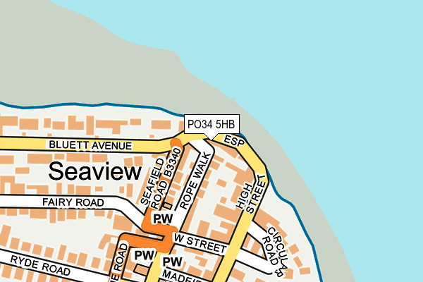 PO34 5HB map - OS OpenMap – Local (Ordnance Survey) PO34 5HB map - OS OpenMap – Local (Ordnance Survey)