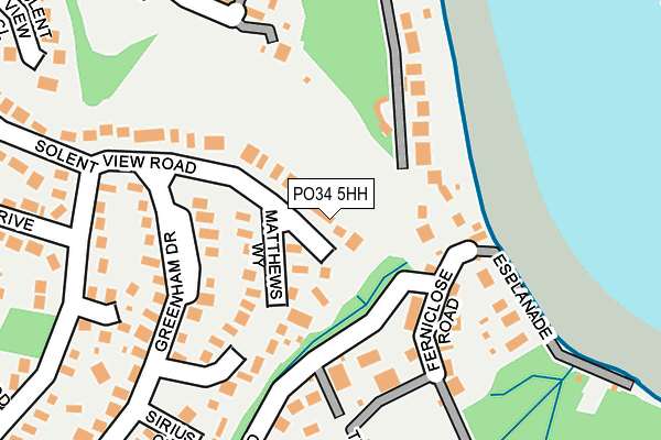 PO34 5HH map - OS OpenMap – Local (Ordnance Survey) PO34 5HH map - OS OpenMap – Local (Ordnance Survey)