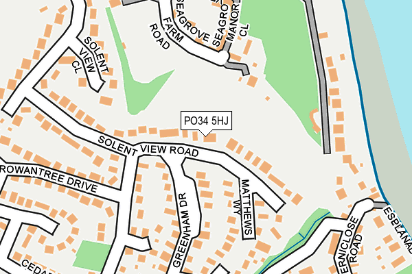 PO34 5HJ map - OS OpenMap – Local (Ordnance Survey) PO34 5HJ map - OS OpenMap – Local (Ordnance Survey)