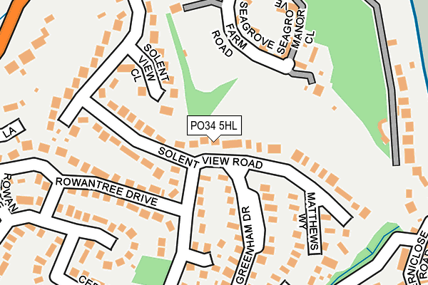 PO34 5HL map - OS OpenMap – Local (Ordnance Survey) PO34 5HL map - OS OpenMap – Local (Ordnance Survey)