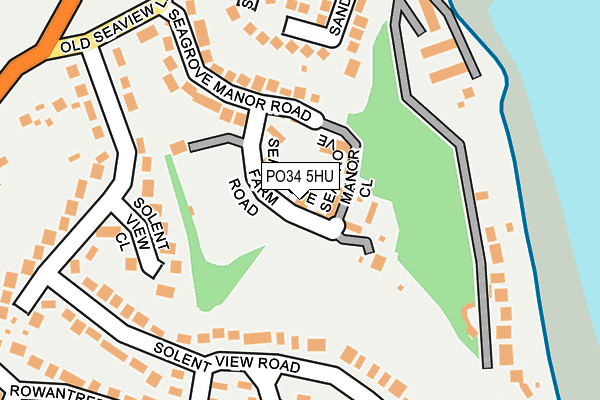 PO34 5HU map - OS OpenMap – Local (Ordnance Survey) PO34 5HU map - OS OpenMap – Local (Ordnance Survey)
