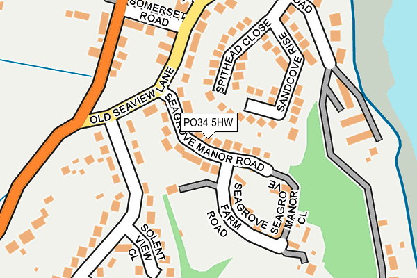 PO34 5HW map - OS OpenMap – Local (Ordnance Survey) PO34 5HW map - OS OpenMap – Local (Ordnance Survey)