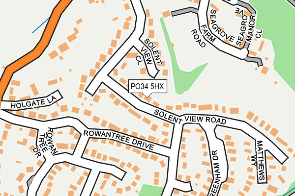PO34 5HX map - OS OpenMap – Local (Ordnance Survey) PO34 5HX map - OS OpenMap – Local (Ordnance Survey)
