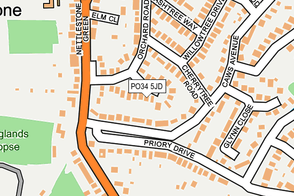 PO34 5JD map - OS OpenMap – Local (Ordnance Survey) PO34 5JD map - OS OpenMap – Local (Ordnance Survey)