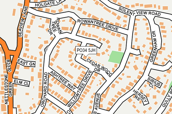 PO34 5JH map - OS OpenMap – Local (Ordnance Survey) PO34 5JH map - OS OpenMap – Local (Ordnance Survey)