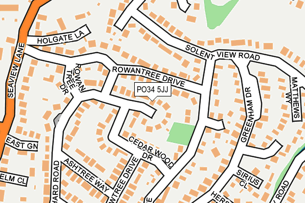PO34 5JJ map - OS OpenMap – Local (Ordnance Survey) PO34 5JJ map - OS OpenMap – Local (Ordnance Survey)