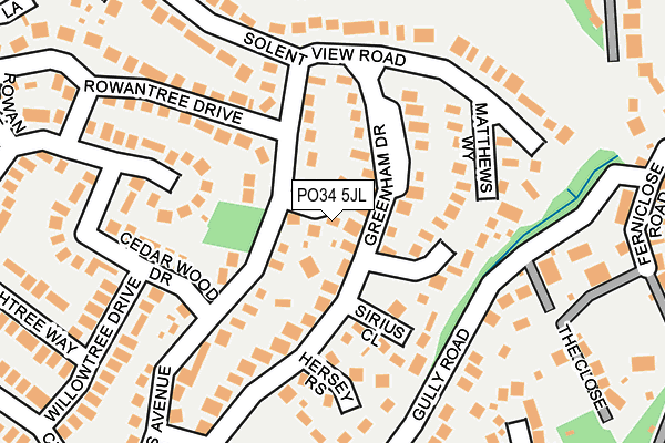 PO34 5JL map - OS OpenMap – Local (Ordnance Survey) PO34 5JL map - OS OpenMap – Local (Ordnance Survey)
