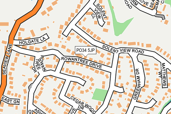 PO34 5JP map - OS OpenMap – Local (Ordnance Survey) PO34 5JP map - OS OpenMap – Local (Ordnance Survey)