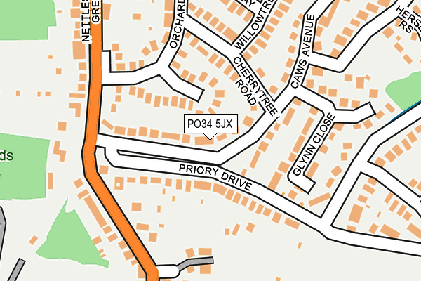 PO34 5JX map - OS OpenMap – Local (Ordnance Survey) PO34 5JX map - OS OpenMap – Local (Ordnance Survey)