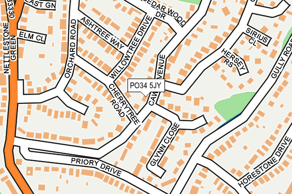 PO34 5JY map - OS OpenMap – Local (Ordnance Survey) PO34 5JY map - OS OpenMap – Local (Ordnance Survey)