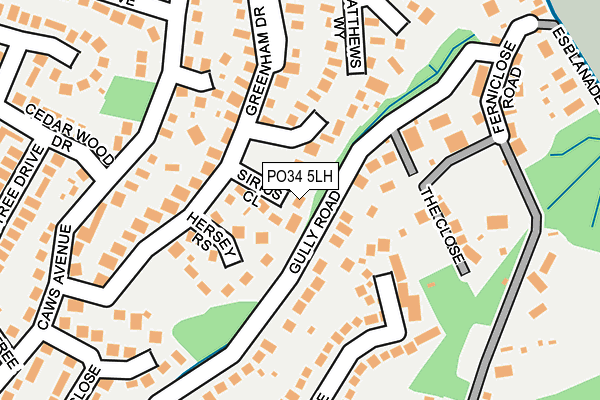 PO34 5LH map - OS OpenMap – Local (Ordnance Survey) PO34 5LH map - OS OpenMap – Local (Ordnance Survey)