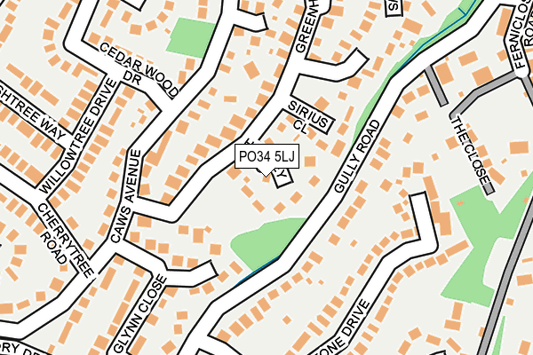 PO34 5LJ map - OS OpenMap – Local (Ordnance Survey) PO34 5LJ map - OS OpenMap – Local (Ordnance Survey)