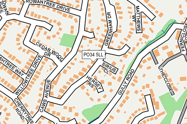 PO34 5LL map - OS OpenMap – Local (Ordnance Survey) PO34 5LL map - OS OpenMap – Local (Ordnance Survey)