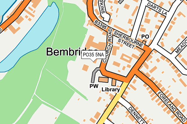 PO35 5NA map - OS OpenMap – Local (Ordnance Survey)