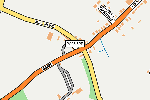 PO35 5PF map - OS OpenMap – Local (Ordnance Survey) PO35 5PF map - OS OpenMap – Local (Ordnance Survey)